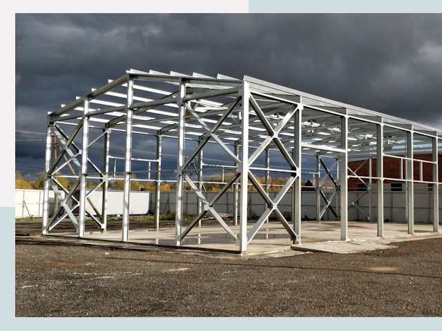 Двускатные ангары в Алапаевск от 642 руб. за квадрат