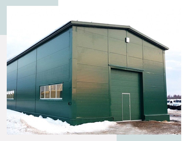 Двускатные ангары в Алапаевске